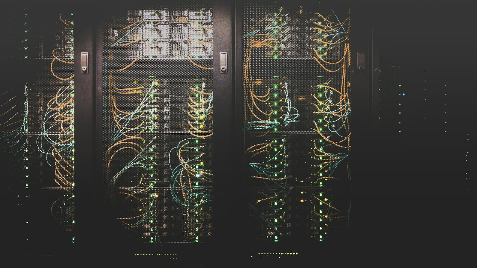 Server room with network equipment
